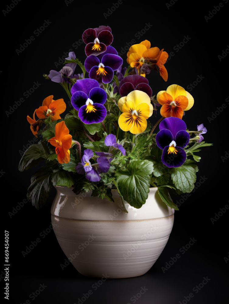 Pansy Studio Shot Isolated on Clear Background, Generative AI Pansy Studio Shot Isolated on Clear Background, Generative AI
