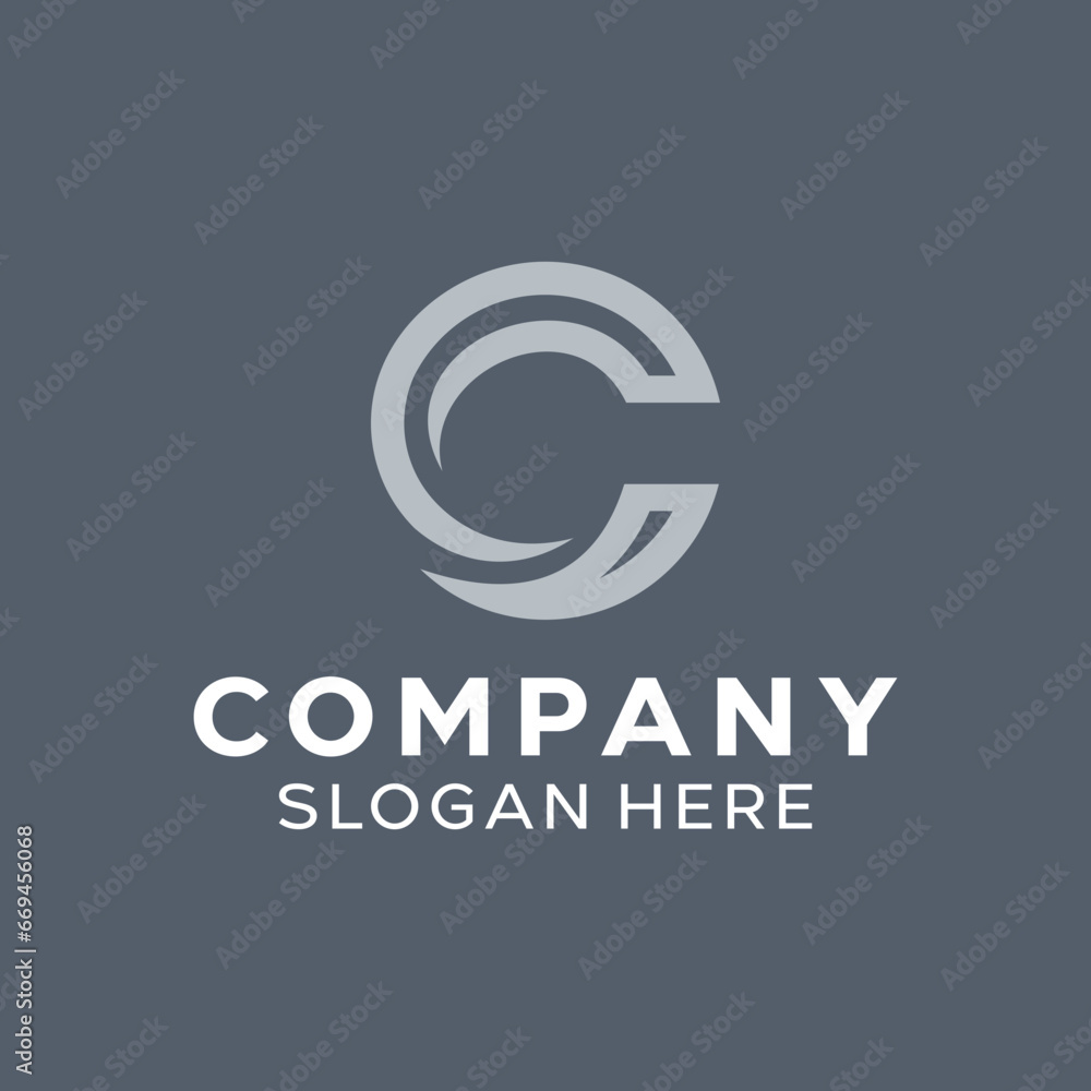 Obraz premium Letter C Simple Monogram Logo