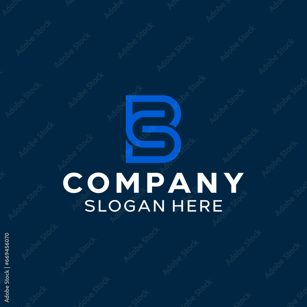 Letter BS SB Simple Monogram Logo Letter BS SB Simple Monogram Logo
