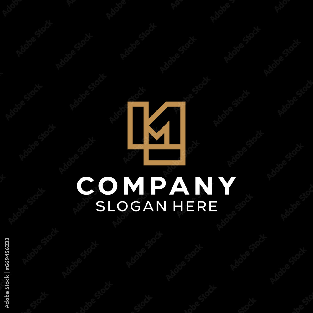 Letter ML LM Simple Monogram Logo Letter ML LM Simple Monogram Logo