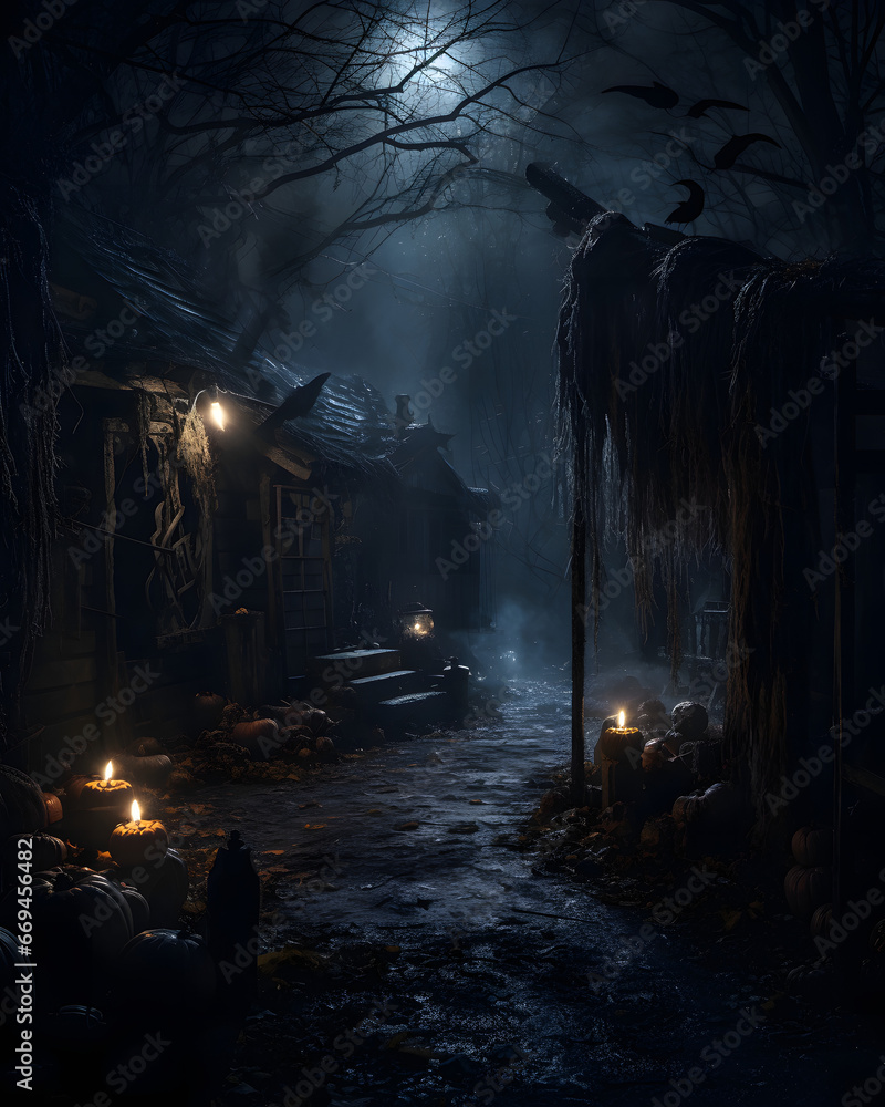 Spooky Halloween: Haunting Night | Generative AI	
