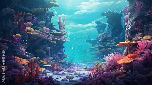 underwater sea landscape photo