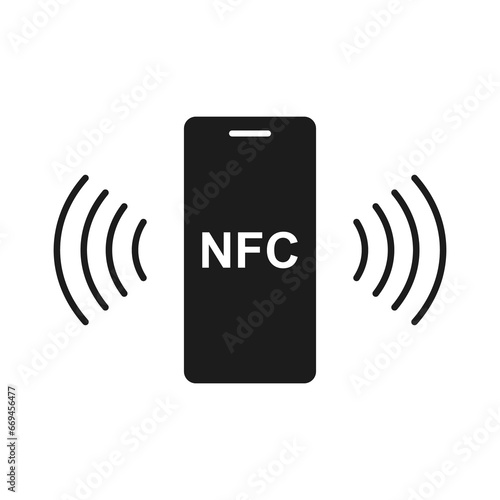 NFC technology. Contactless, wireless payment. Contactless wireless pay. Near field communication
