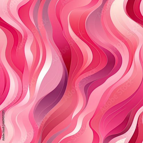 seamless pattern with wavy texture on pink background. Ornament for fabric and textile decoration