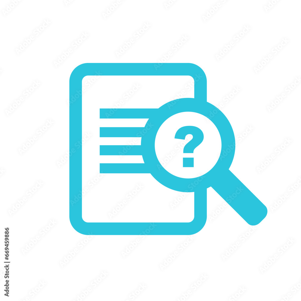 Stylized icon of Missing data, symbol, blue icon on white background, from blue icon set Stylized icon of Missing data, symbol, blue icon on white background, from blue icon set