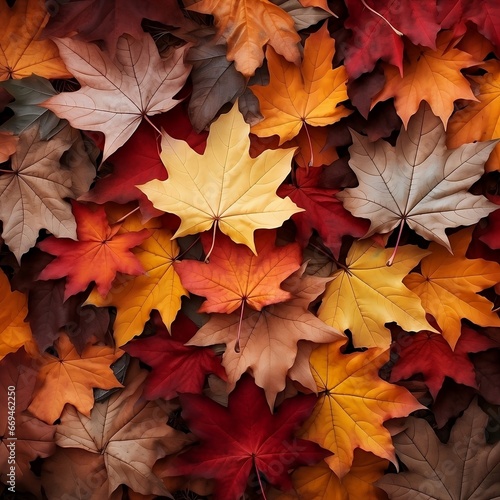 A pile of maple leaves