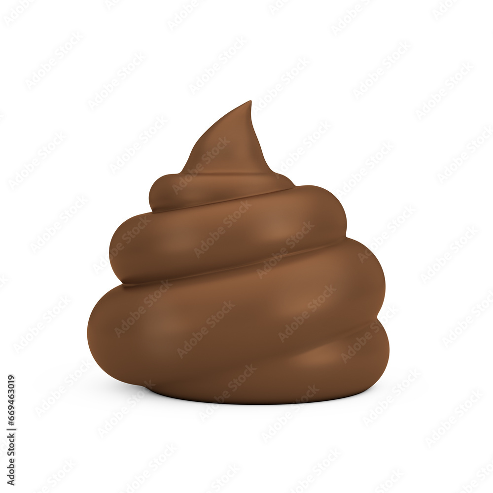 Brown Piece of Shit Cartoon Poop Icon. 3d Rendering Brown Piece of Shit Cartoon Poop Icon. 3d Rendering