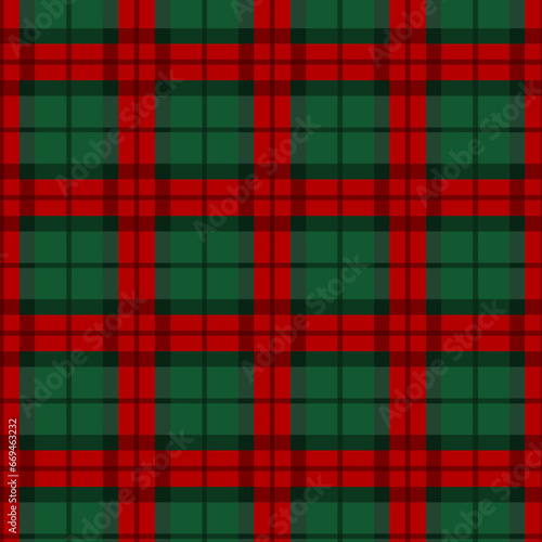 緑と赤のチェックシームレスパターン　背景素材