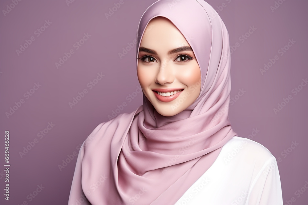 image of a beautiful muslim woman, in the style of light purple and light crimson, joyful and optimistic, minimal retouching, glossy finish
image of a beautiful muslim woman, in the style of light purple and light crimson, joyful and optimistic, minimal retouching, glossy finish