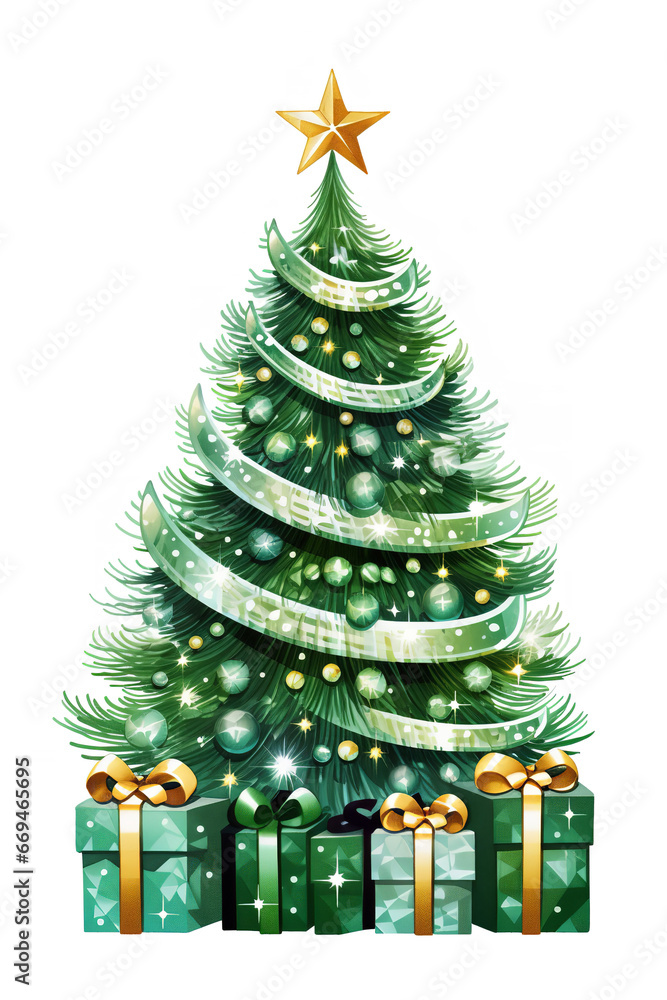 sequin cartoon christmas tree with gifts, in the style of sequin textured fabric sequin cartoon christmas tree with gifts, in the style of sequin textured fabric