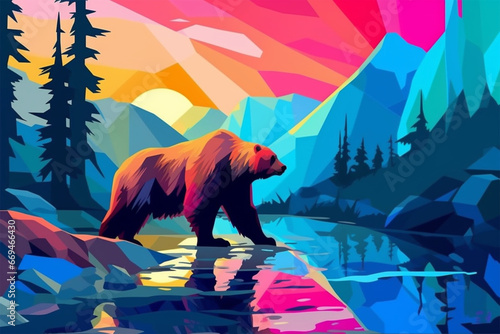 stail wpap bear on the rocks photo