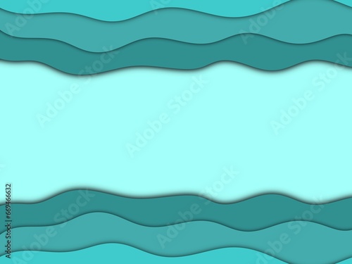 Blue green background with waves