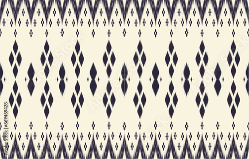 Ethnic abstract ikat art. Aztec ornament print. geometric ethnic pattern seamless  color oriental.  Design for background ,curtain, carpet, wallpaper, clothing, wrapping, Batik, vector illustration.