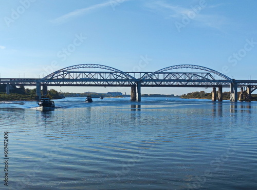 The blue Volga river