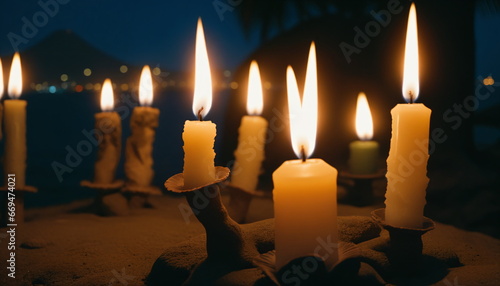 candles in the dark photo