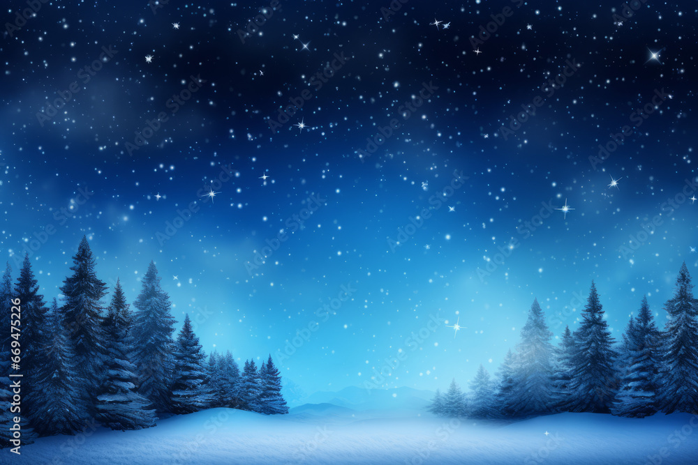 Deep blue Christmas night sky filled with stars Deep blue Christmas night sky filled with stars