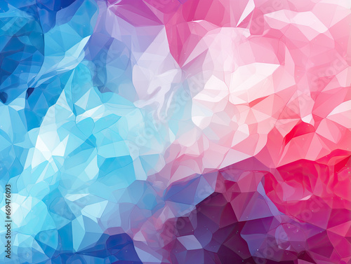 A light pink, blue abstract textured polygonal background with a blurry rectangle design. The pattern with repeating rectangles can be used for a background.