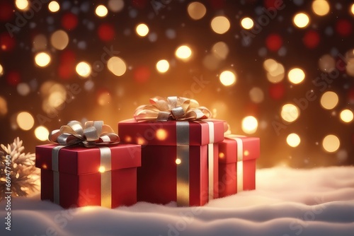 Wallpaper Mural christmas background with gift boxes Torontodigital.ca