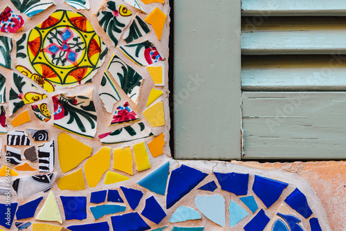 Colorful Mosaic Pattern Tiles meets Shutter in Mallorca