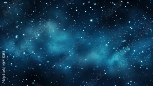 Abstract blue space background with stars and nebula