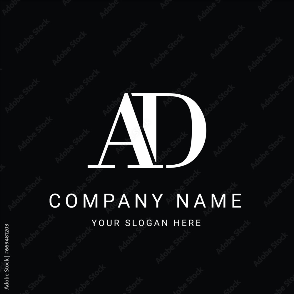AD Letter Initial Logo Design Template Vector Illustration AD Letter Initial Logo Design Template Vector Illustration
