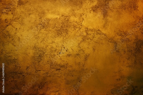 Rough distressed gold background with vintage texture. Generative AI