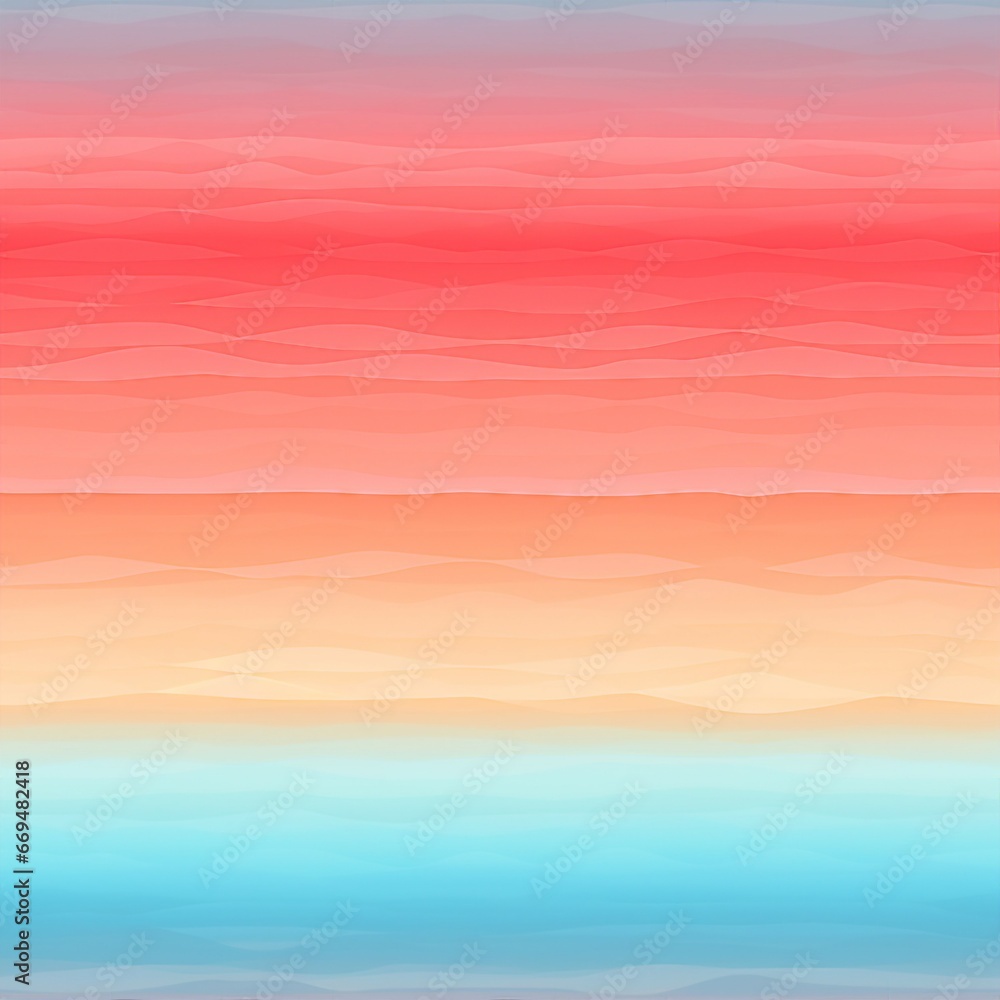 Sunset Sky Ombre Horizon Pattern