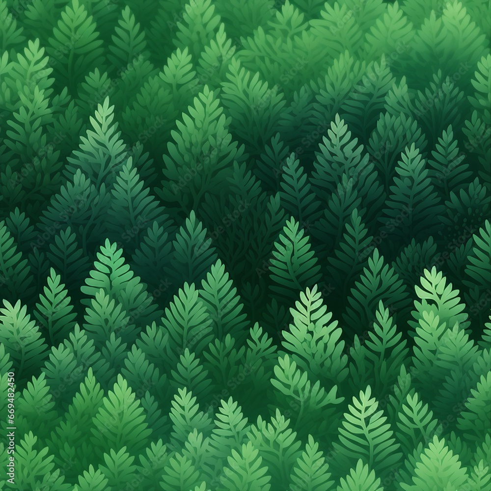 Woodland Greens Ombre Pattern