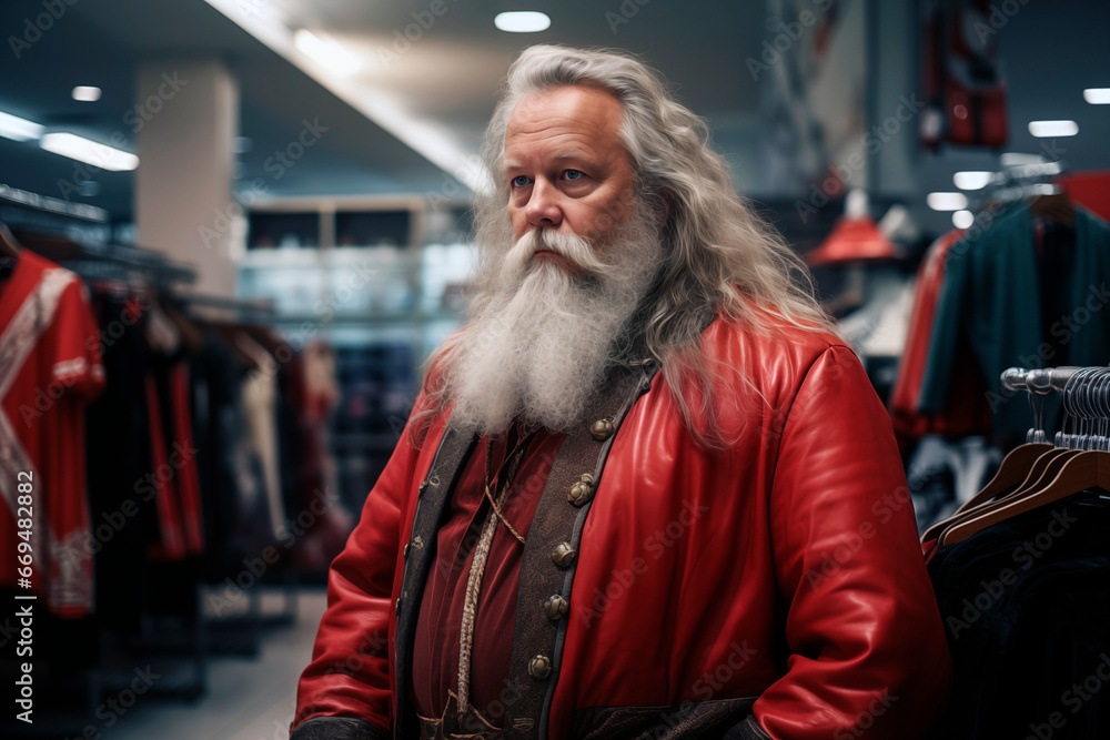 Santa Claus in a department store