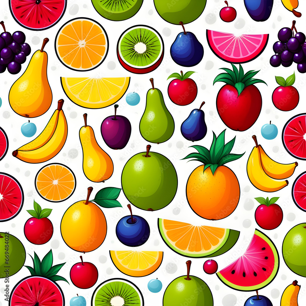 seamless pattern with fruits seamless pattern with fruits