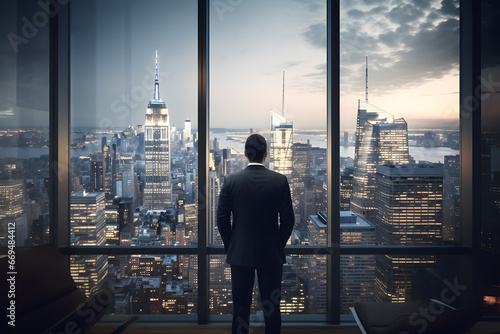 Window to Success: Businessman's Outlook
 photo