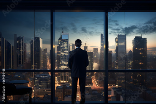 Office with a View: Businessman's Perspective 