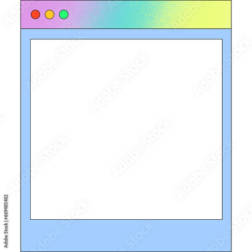 Text box retro computer windows and screens