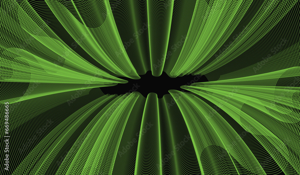 Obraz premium Geometric abstract lines. metaverse