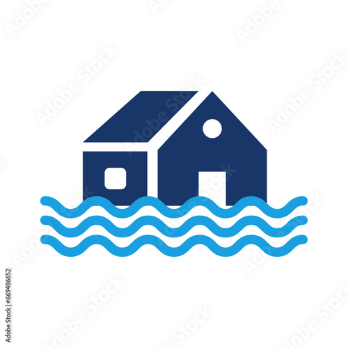 flooding icon vector design