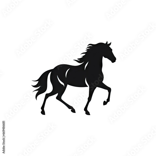 Horse Icon, Mare Symbol, Minimal Horses Icon, Generative AI Illustration