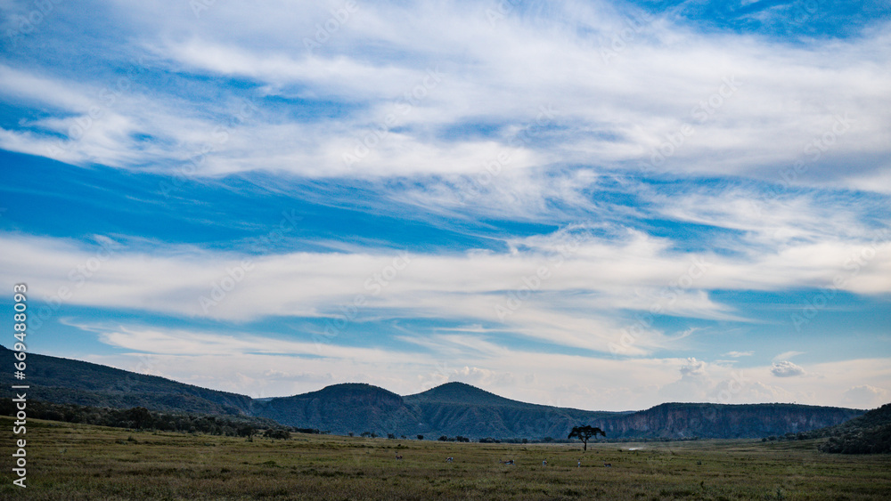 mountains and clouds