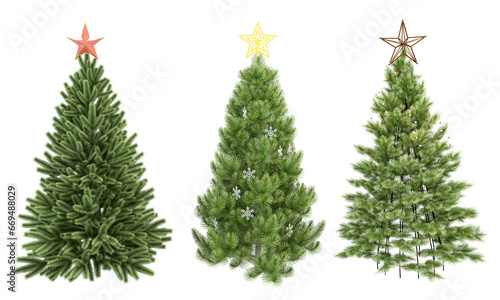 christmas tree isolated on white © Hanh