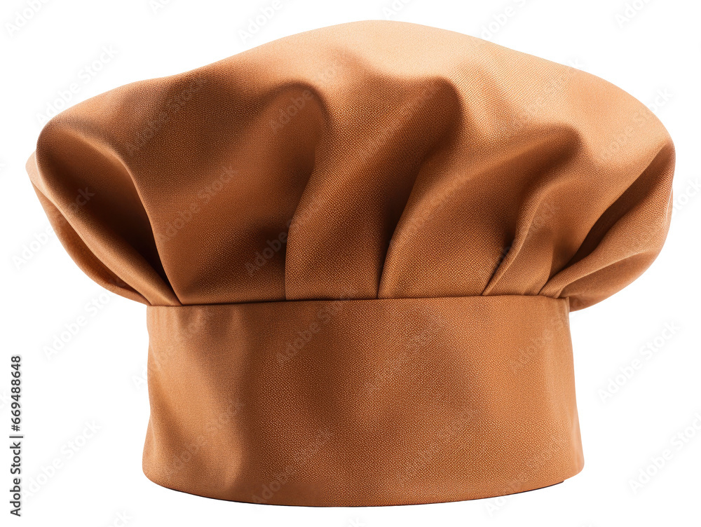 Obraz premium Brown chef hat isolated on transparent background