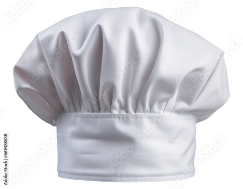 White chef hat isolated on transparent background