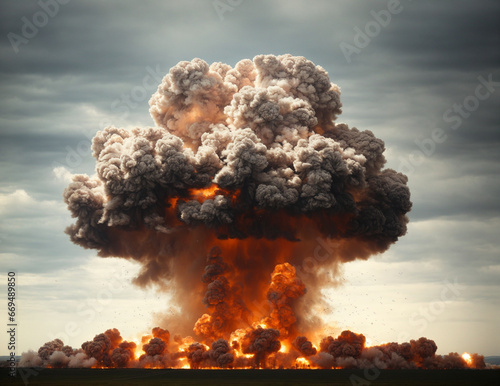  nuclear explosion in the sky HD 8K wallpaper Stock Photographic Image