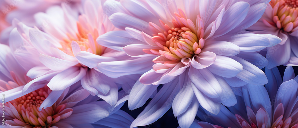 Detailed macro capture of an aster's vibrant hues. Detailed macro capture of an aster's vibrant hues.