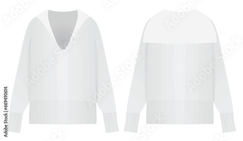 Long sleeve sweater. vector illustration