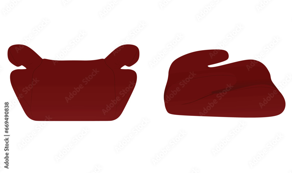 Kids car booster seat. vector illustration Kids car booster seat. vector illustration