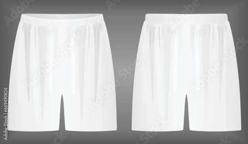 White male shorts. vector illustration