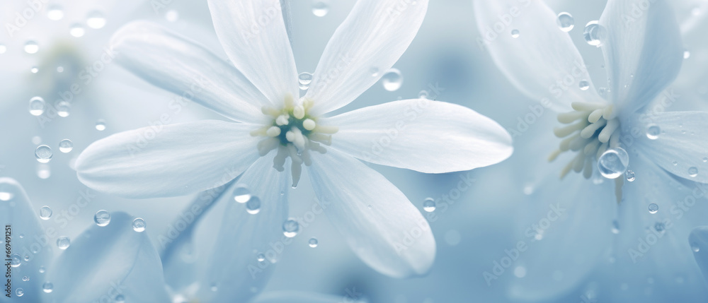Detailed image of a pristine snowdrop. Detailed image of a pristine snowdrop.