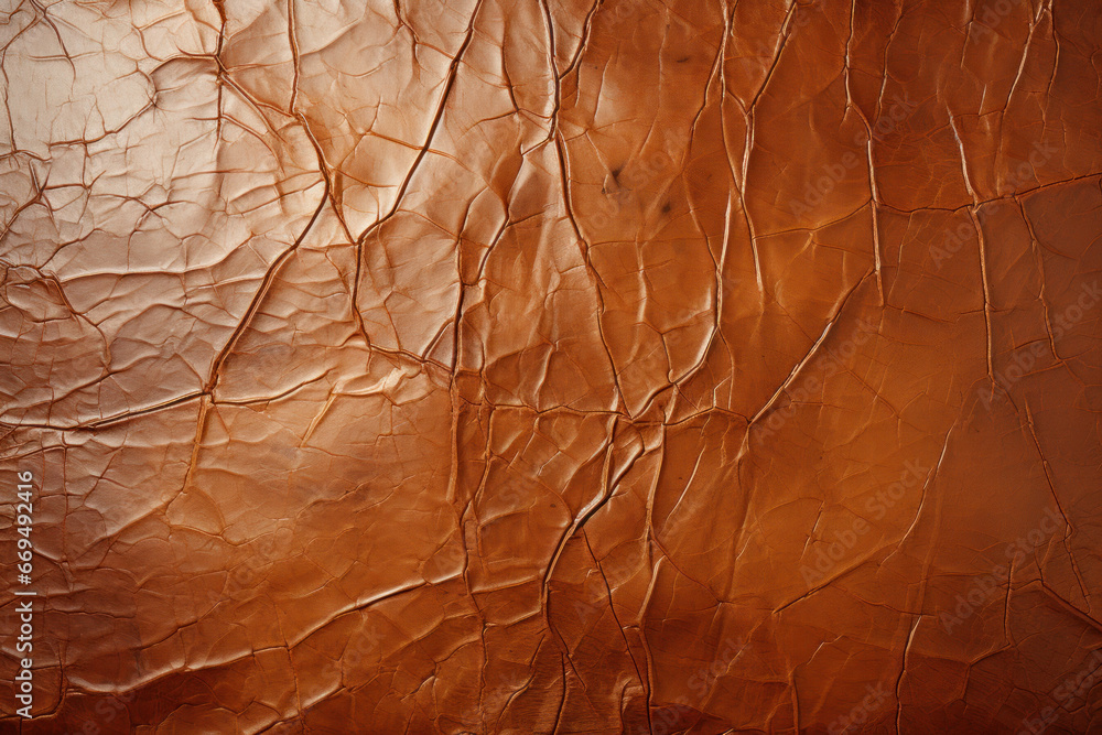 Fototapeta premium Brown leather cracked texture background
