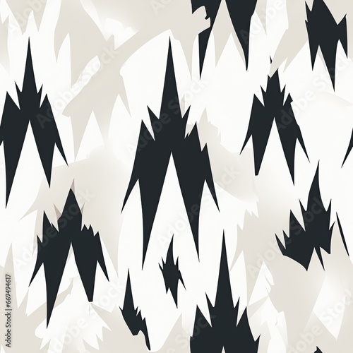 seamless pattern texture with black pattern on white background for military camouflage