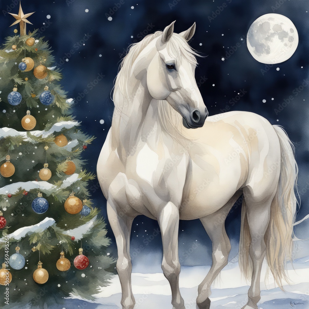 Enchanted Christmas Horse Under the Moon Enchanted Christmas Horse Under the Moon