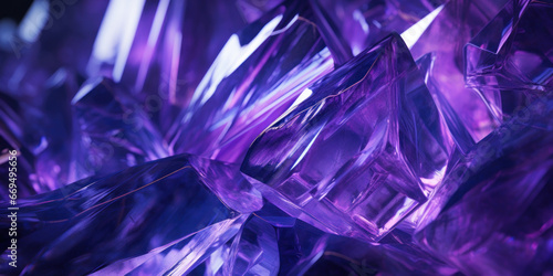 Mesmerizing close-up of shimmering purple crystals.